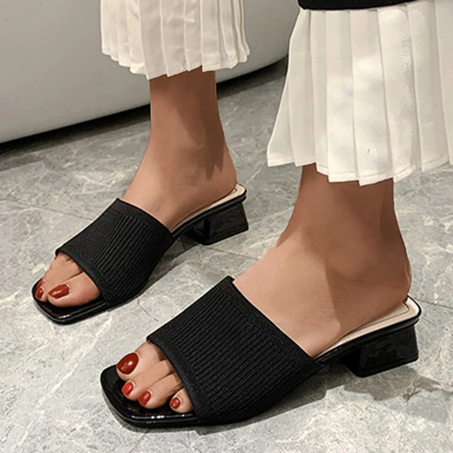 Chunky Heeled Sandal