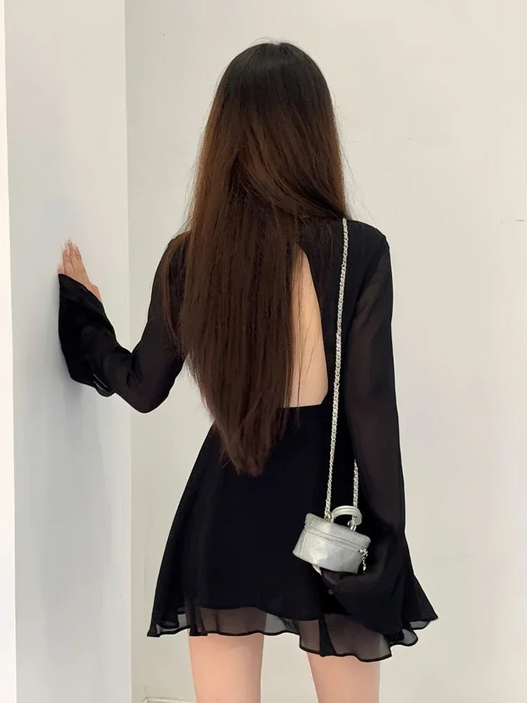 Backless Black Dress