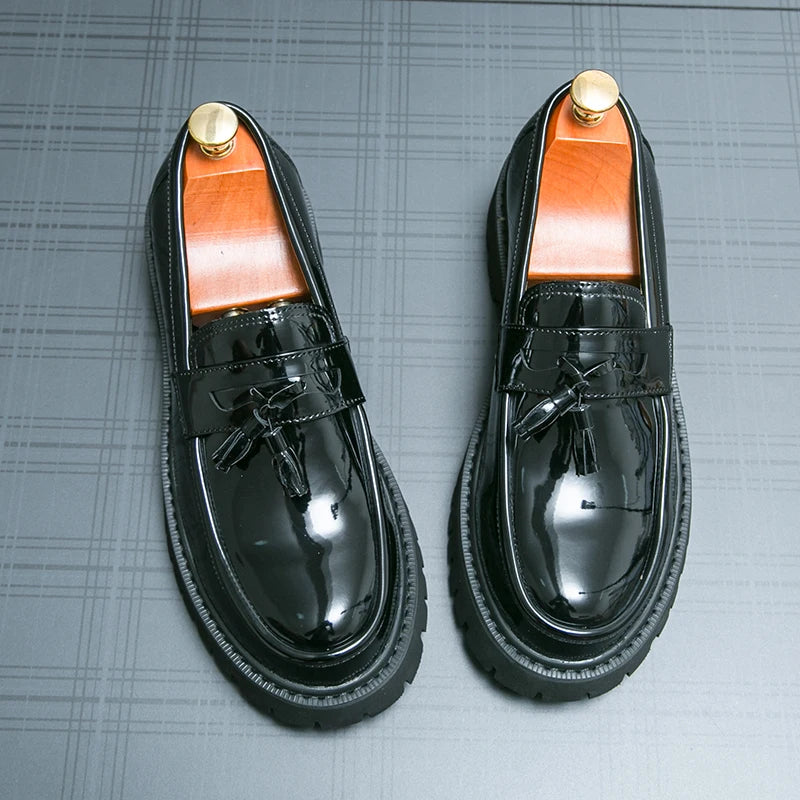 Leather Platform Loafers