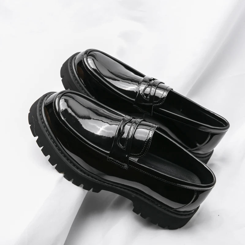 Leather Platform Loafers