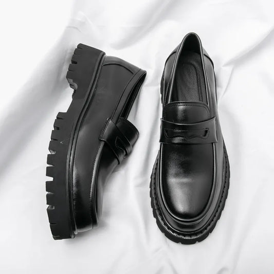 Leather Platform Loafers