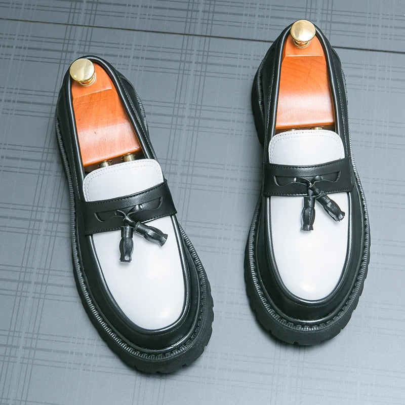 Leather Platform Loafers